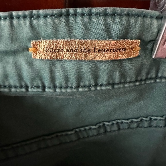 Pilcro / Anthropologie green size 32 denim style slim ankle 5 pocket pant - Picture 11 of 14